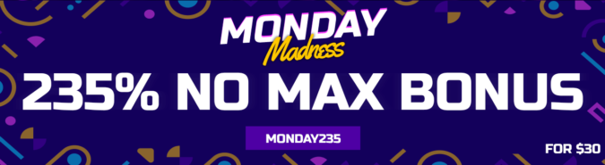 Spin Oasis Casino - 235% Monday Madness Deposit Bonus Code