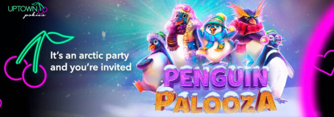 Uptown Pokies - 30 No Deposit Free Spins on Penguin Palooza + 300% Bonus + 30 FS