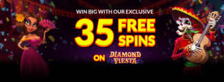 Ruby Slots Casino - Exclusive 35 No Deposit FS Bonus on Diamond Fiesta