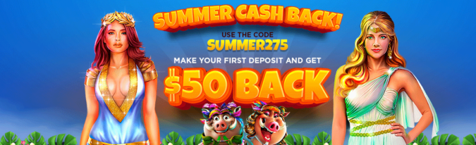 Grand Fortune Casino - 275% No Rules Deposit Bonus + $50 in Cashback