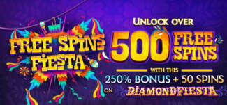 Grand Fortune Casino - 250% Deposit Bonus + 50 Free Spins on Diamond Fiesta