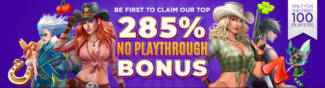 Grand Fortune Casino - 285% No Playthrough Deposit Bonus (today only)