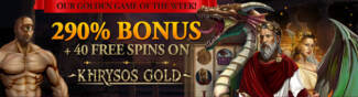 Grand Fortune Casino - 290% No Max Bonus Code + 40 Free Spins on Khrysos Gold