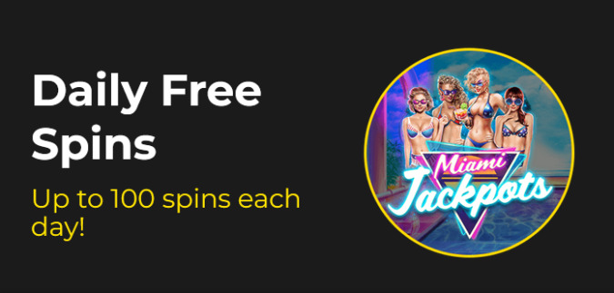 Slotastic Casino - up to 100 daily Free Spins on Miami Jackpots August 2022