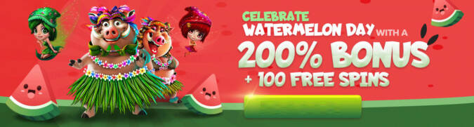 Grand Fortune Casino - 200% Deposit Bonus + 100 Free Spins on Wild Hog Luau