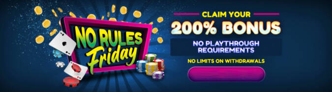 Grand Fortune Casino - 200% Friday No Rules Deposit Bonus (today only)