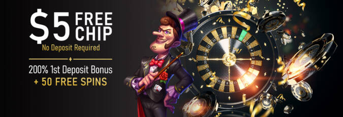 Vegas Crest Casino - Exclusive $5 Free Chip No Deposit Bonus + 200% Bonus + 50 Free Spins