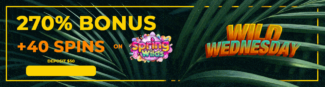 Spin Oasis Casino - 270% Wednesday Deposit Bonus + 40 Free Spins on Spring Wilds (today only)