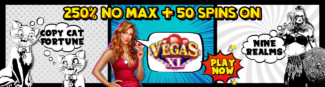 250% Deposit Bonus Code + 50 Free Spins on Vegas XL @ 11 SpinLogic Gaming Casinos