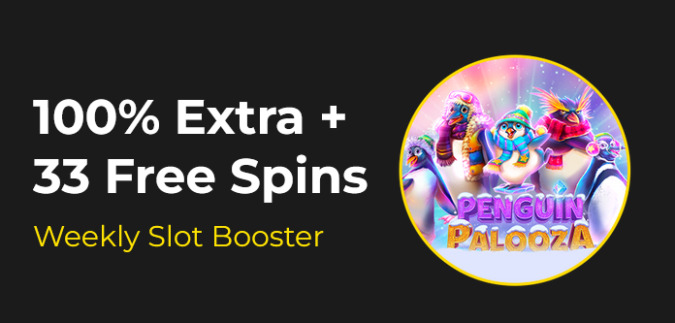 Slotastic Casino - 100% Weekly Bonus Code + 33 FS on Penguin Palooza