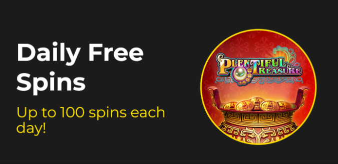 200 free spins plentiful treasure