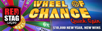 Red Stag Casino - $10,000 New Year, New Wins Freeroll Tournament on Wheel of Chance