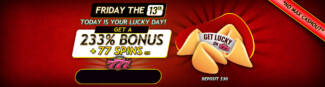 233% Deposit Bonus + 77 Free Spins on 777 RTG Slot @ 11 SpinLogic Gaming Casinos (today only)