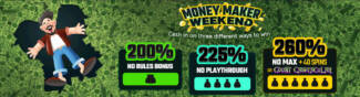 3 Money Maker Weekend Deposit Bonuses @ 4 SpinLogic Gaming Casinos (this weekend only)