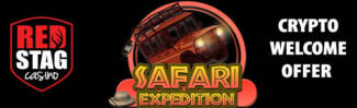 Red Stag Casino - 310% Crypto Bonus up to $620 + 125 Safari Expedition Spins