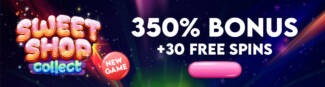 Velvet Spin Casino - 350% Deposit Bonus + 30 Free Spins on Sweet Shop Collect