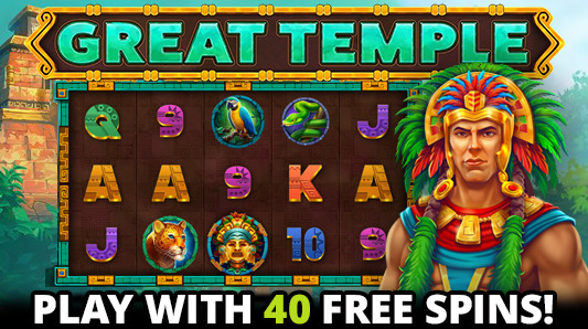 CasinoMax - 40 No Deposit Free Spins Bonus Code on Great Temple