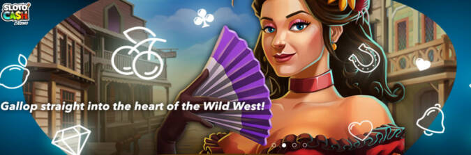 Sloto Cash Casino - 30 No Deposit FS Bonus on Jackpot Saloon + 150% Bonus + 50 FS