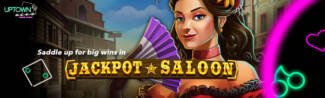 Uptown Aces Casino - 25 No Deposit FS Bonus Code on Jackpot Saloon + 350% Bonus + 35 FS