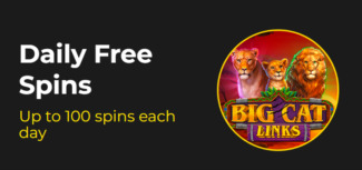 Slotastic Casino - up to 100 daily Free Spins on Big Cat Links July 2023