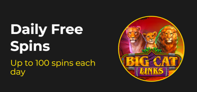 Slotastic Casino - up to 100 daily Free Spins on Big Cat Links July 2023