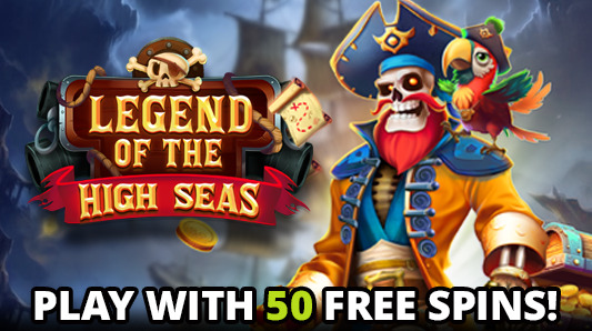CasinoMax - 50 No Deposit Free Spins Bonus Code on Legend of the High Seas