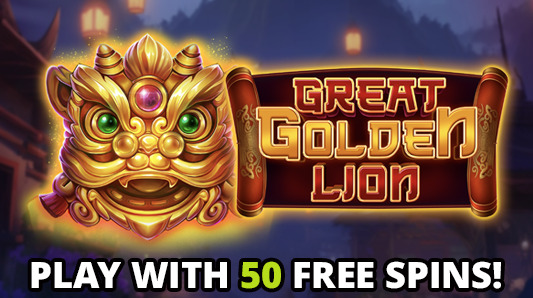 CasinoMax - 50 No Deposit Free Spins Bonus Code on Great Golden Lion