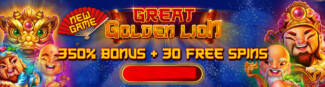 Velvet Spin Casino - 350% Deposit Bonus + 30 Free Spins on Great Golden Lion