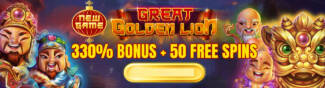 Heaps O Wins Casino - 330% Deposit Bonus + 50 Free Spins on Great Golden Lion