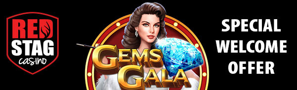 Red Stag Casino - 47 No Deposit FS on Gems Gala + 350% Deposit Bonus + 100 FS