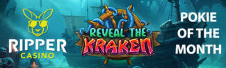 Ripper Casino - $15 Free Chip No Deposit on Reveal the Kraken