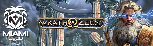 Miami Club Casino - 25 No Deposit Free Spins on Wrath of Zeus