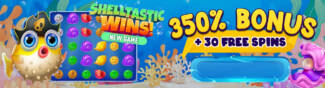 Velvet Spin Casino - 15 No Deposit FS on Shelltastic Wins + 350% Deposit Bonus + 30 Free Spins