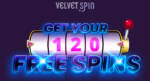 Velvet Spin Casino - 120 No Deposit Free Spins on Sweet 16 Blast!