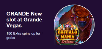 Grande Vegas Casino - 150% Bonus up to $300 and 50 Free Spins on Buffalo Mania Deluxe