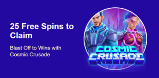 Grande Vegas Casino - 150% Deposit Bonus + 25 FS on Cosmic Crusade