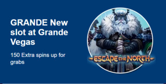 Grande Vegas Casino - 150% Bonus up to $300 and 50 Free Spins on Escape the North