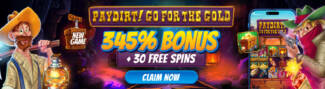 A Big Candy Casino - 345% Deposit Bonus + 30 Free Spins on Paydirt! Go for the Gold