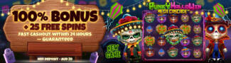 Mega Medusa Casino - 20 No Deposit FS Bonus Code on Punky HalloWin + 100% Bonus + 25 FS