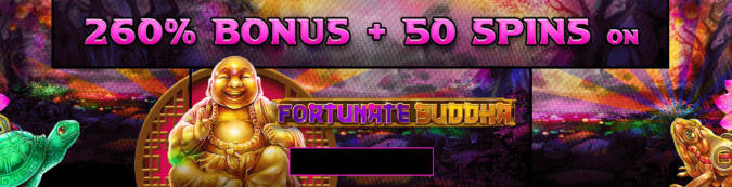 Raging Bull Casino - 260% Bonus Code + 50 FS on Fortunate Buddha (this weekend only)