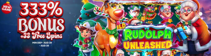 Velvet Spin Casino - 15 No Deposit FS on Rudolph Unleashed + 333% Deposit Bonus + 33 Free Spins