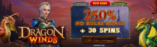 Raging Bull Casino - 250% Bonus Code + 30 Free Spins on Dragon Winds