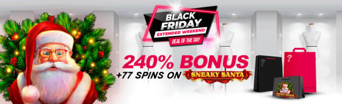 Raging Bull Casino - 240% Bonus Code + 77 Free Spins on Sneaky Santa