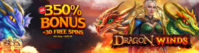 Velvet Spin Casino - 15 No Deposit FS on Dragon Winds + 333% Deposit Bonus + 33 Free Spins