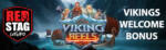 Red Stag Casino - 25 No Deposit FS on Viking Reels + 340% Deposit Bonus + 60 FS